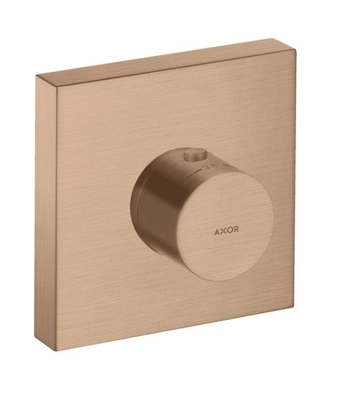 AXOR-HG-AXOR-ShowerSolutions-Thermostatmodul-120-120-Unterputz-eckig-Brushed-Red-Gold-10755310 gallery number 1